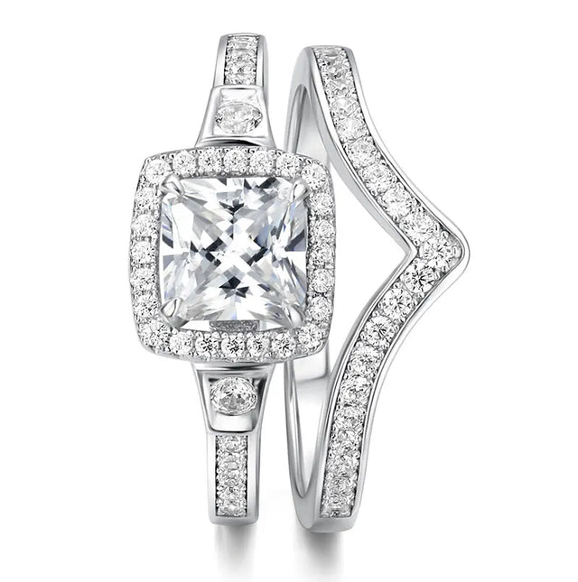 EternalWish™ 925 Silver Bridal Rings Set - SplendidShine™